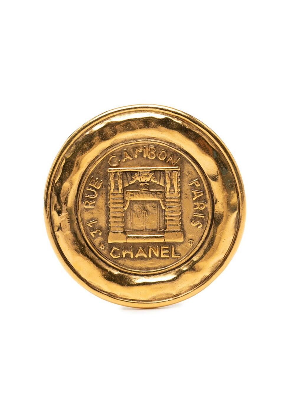 Chanel Cc Logo Brooch Metal #275706C62B - Picture 1 of 3